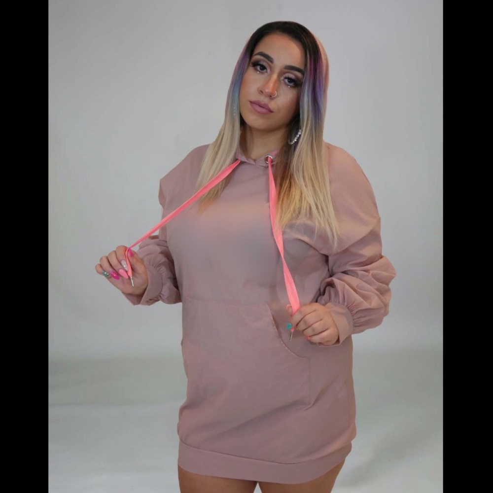PLUS Dusty Rose Oversized Windbreaker